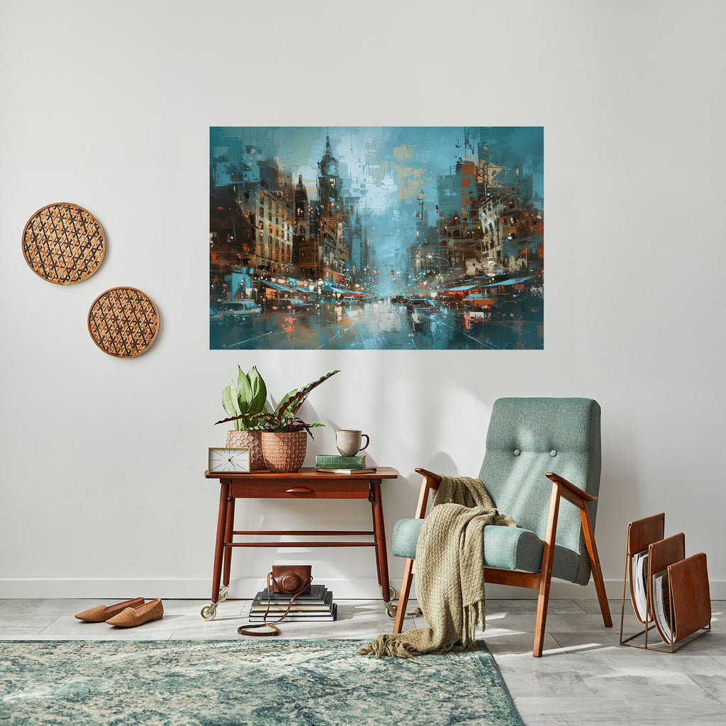 URBAN FEVER Peel and Stick Horizontal Poster