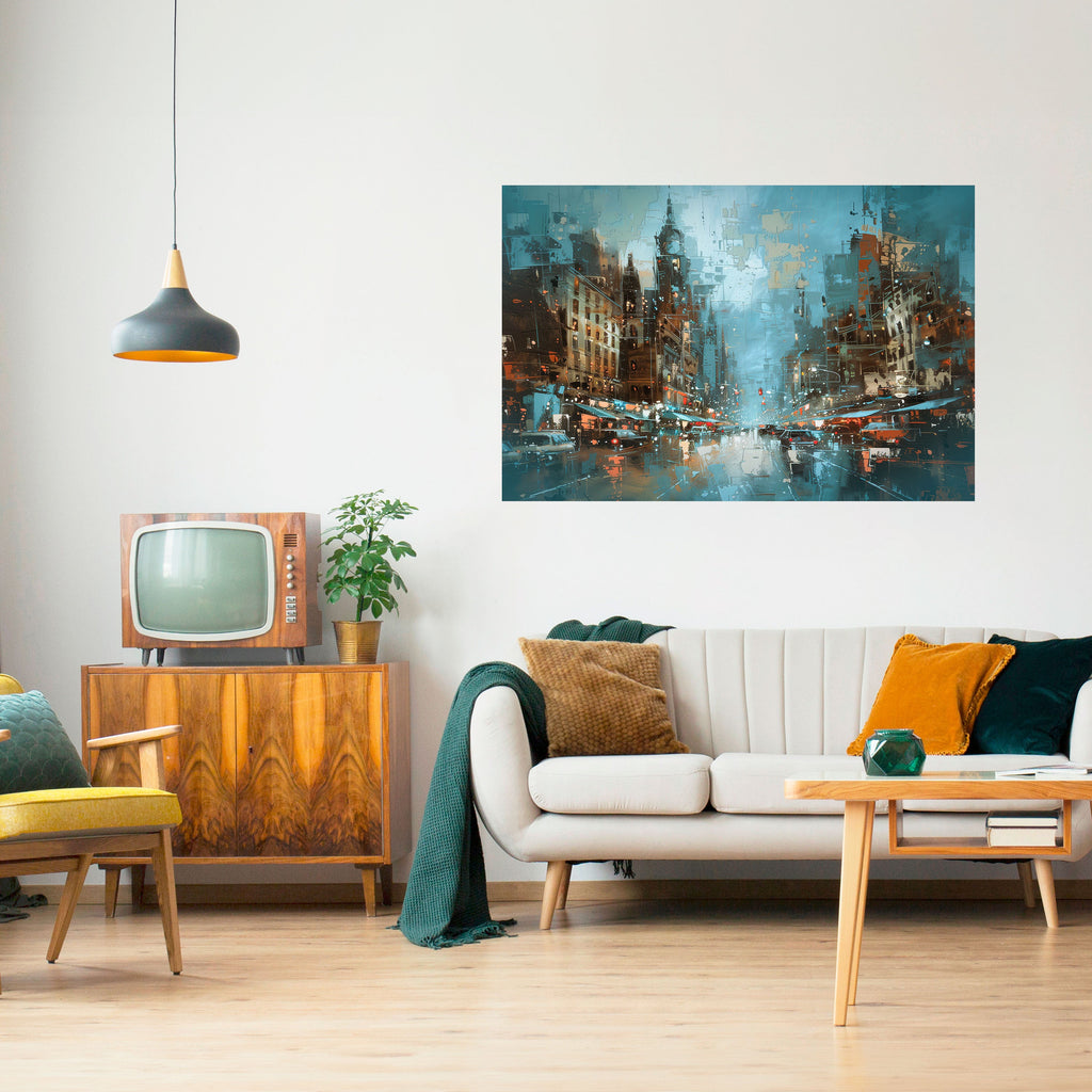 URBAN FEVER Peel and Stick Horizontal Poster