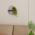 WHITE WHISPER Prateleira Oval Decorativa em Acabamento Preto