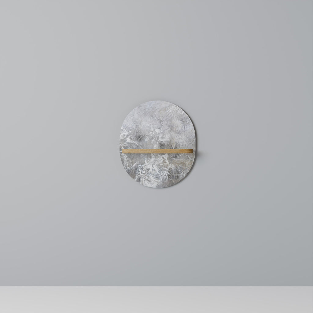 WHITE WHISPER Prateleira Oval Decorativa em Efeito Carvalho