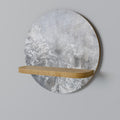 WHITE WHISPER Prateleira Redonda Decorativa em Efeito Carvalho