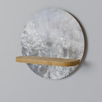 WHITE WHISPER Prateleira Redonda Decorativa em Efeito Carvalho