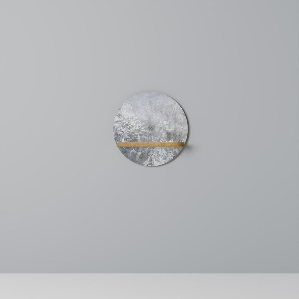 WHITE WHISPER Prateleira Redonda Decorativa em Efeito Carvalho