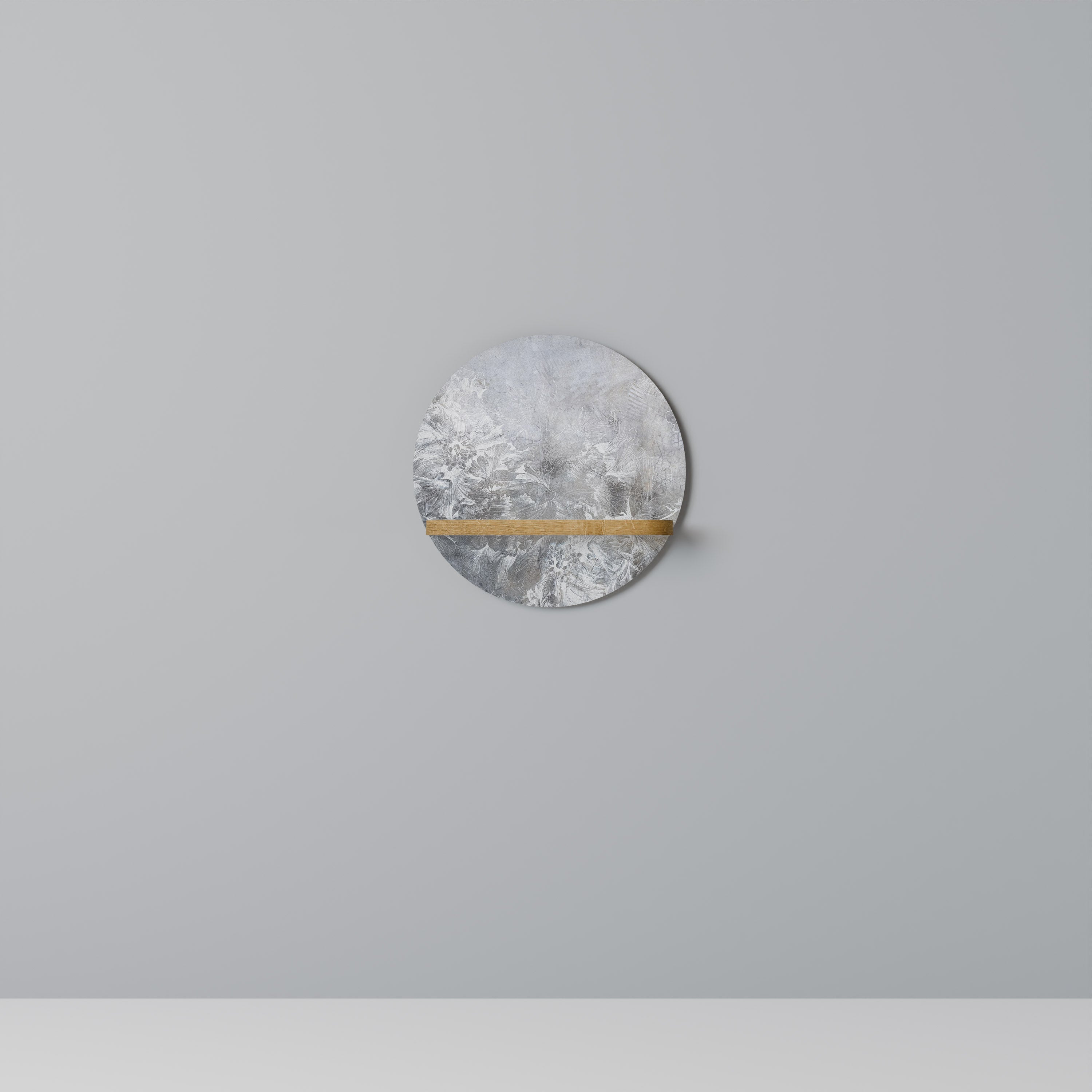 WHITE WHISPER Prateleira Redonda Decorativa em Efeito Carvalho