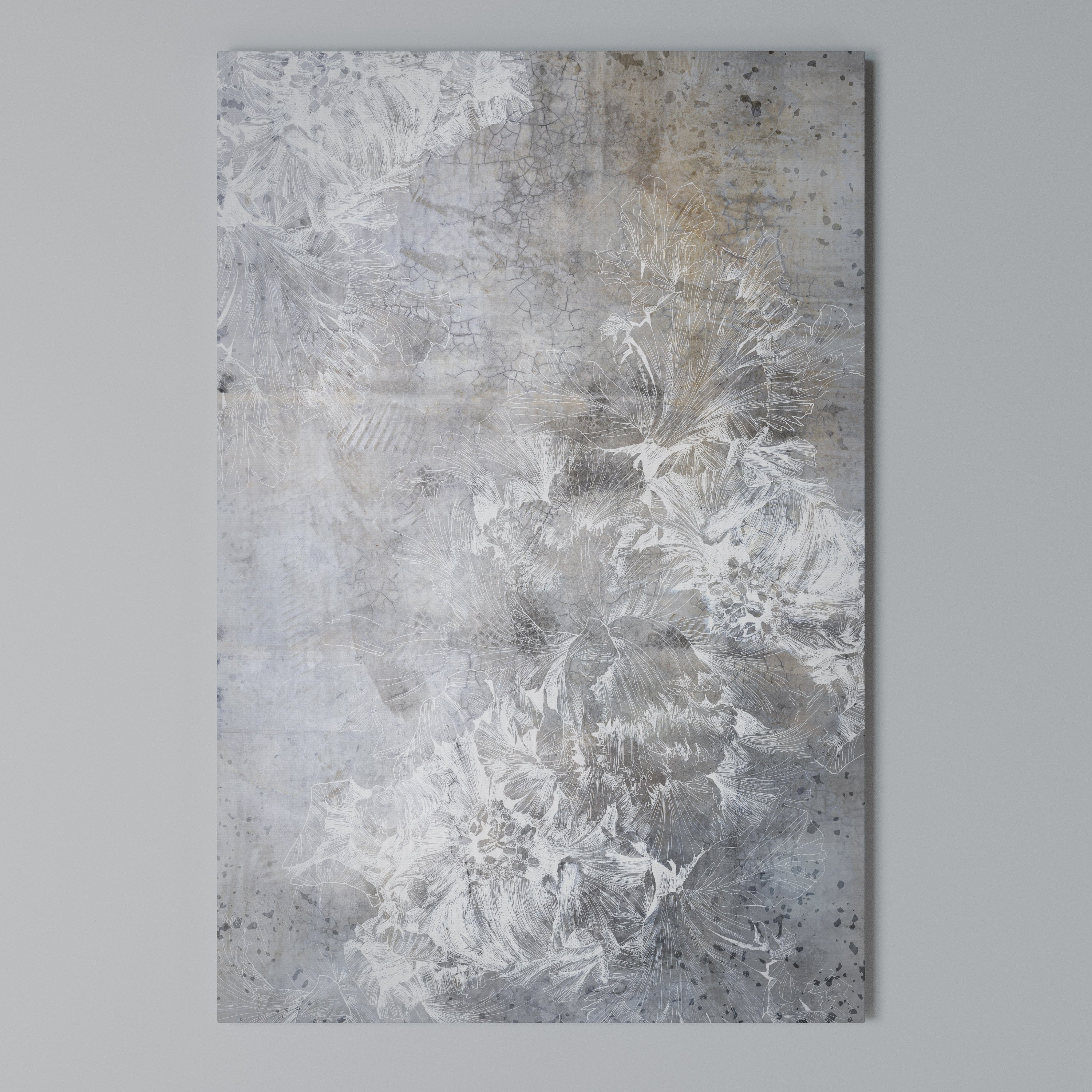 WHITE WHISPER Vertical Canvas Print