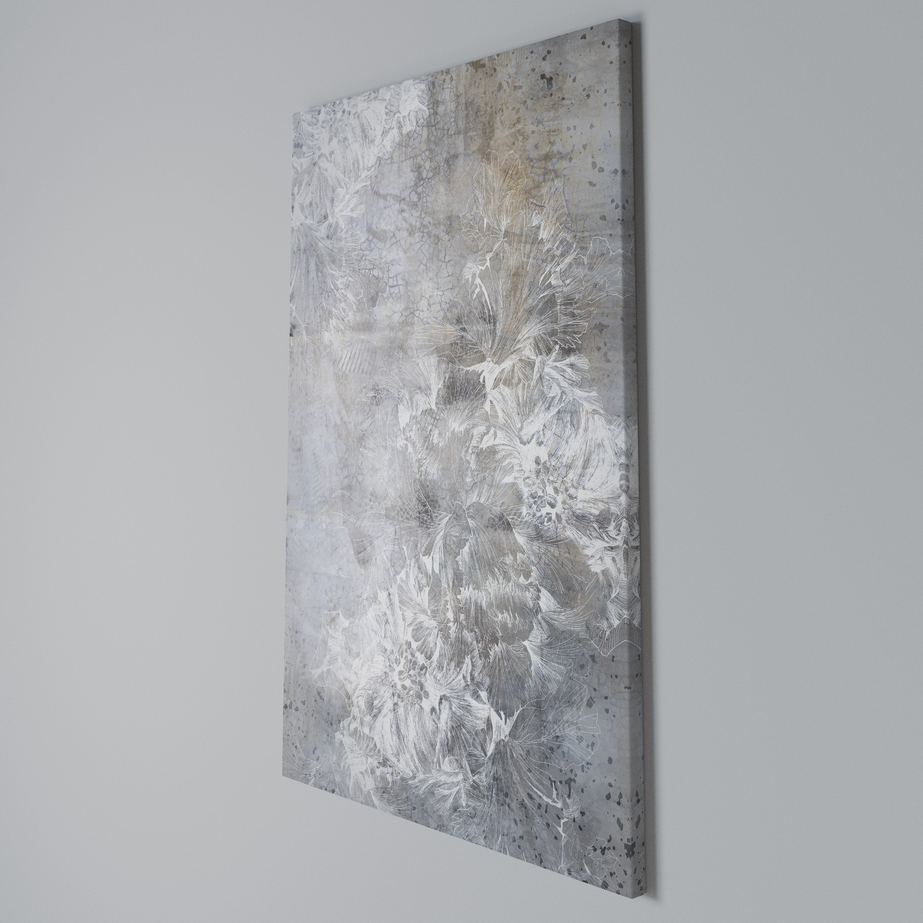 WHITE WHISPER Vertical Canvas Print