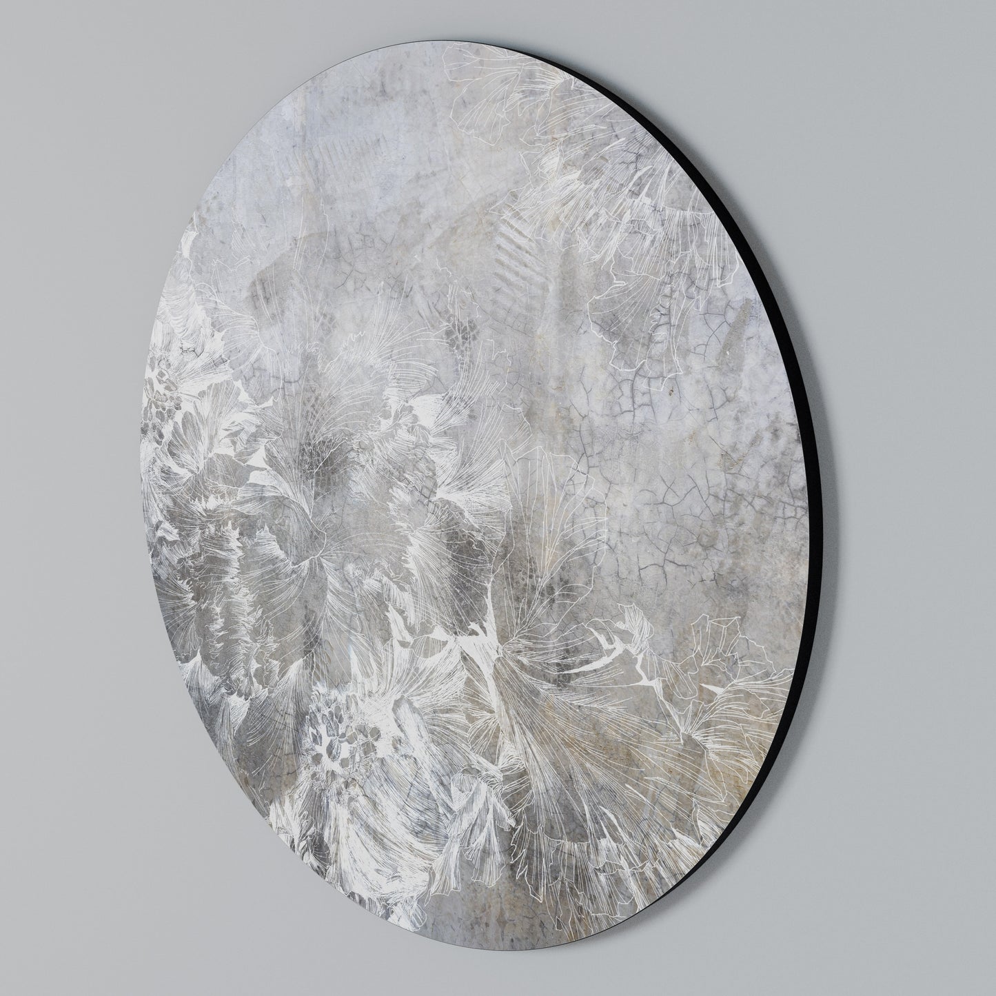 WHITE WHISPER Arte de Parede Redonda