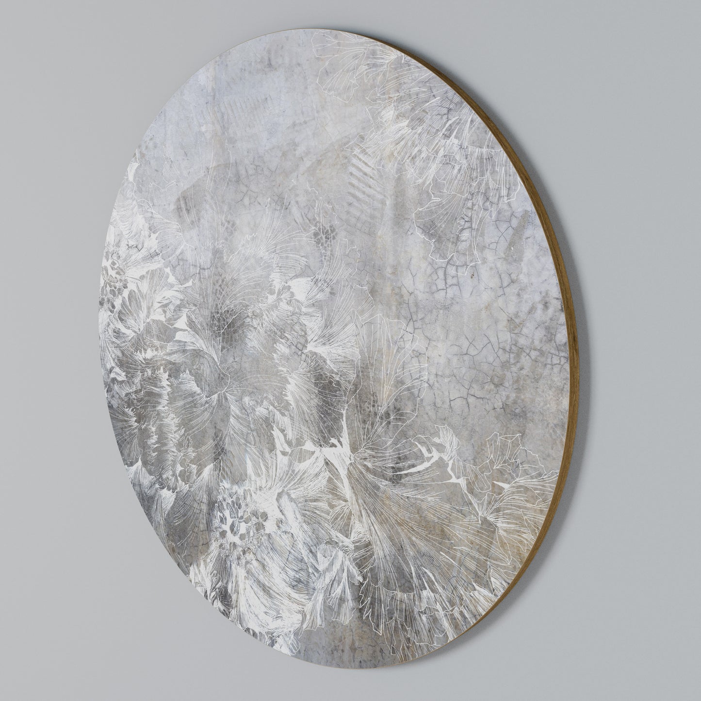 WHITE WHISPER Arte de Parede Redonda