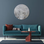 WHITE WHISPER Round Wall Art