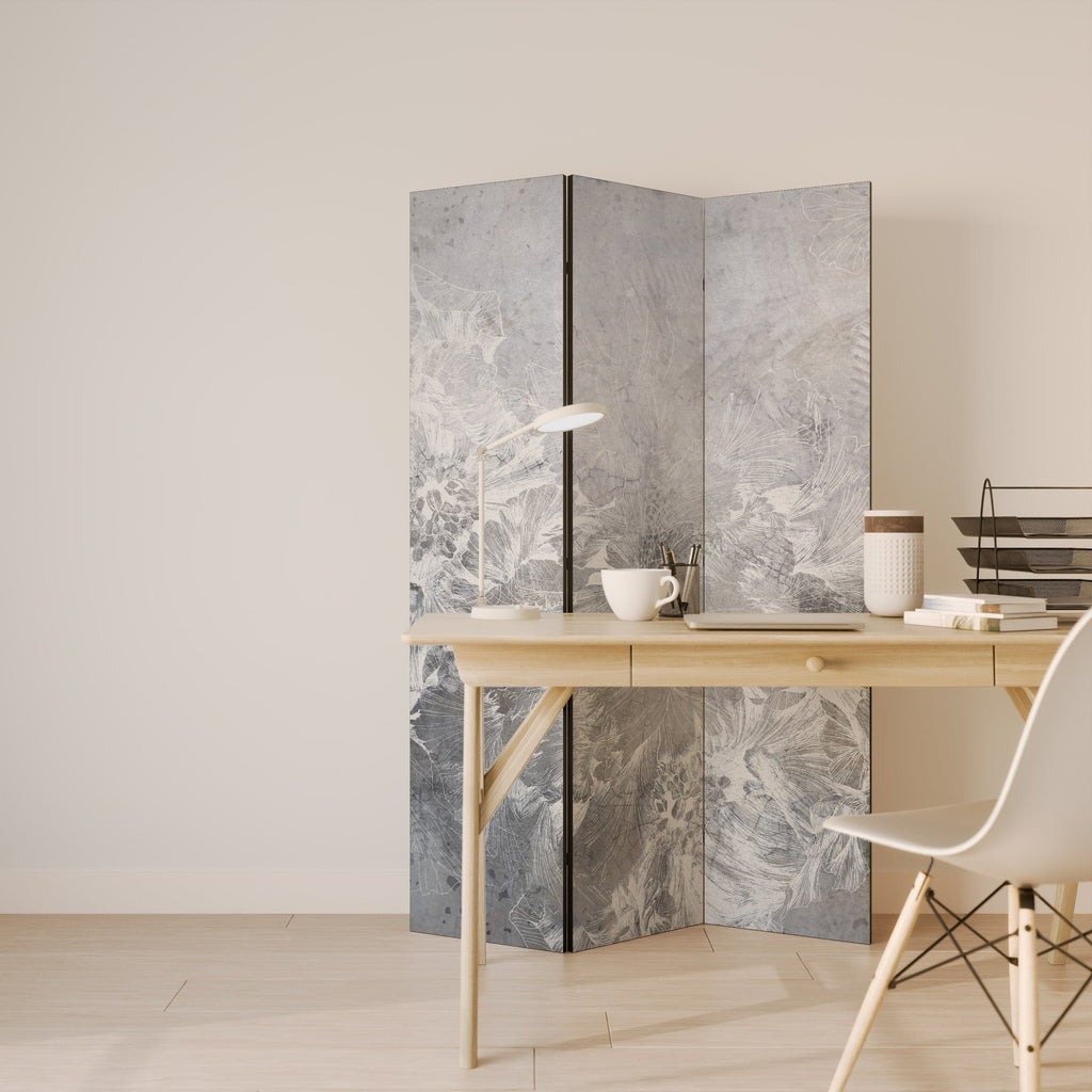 WHITE WHISPER Biombo Decorativo de 3 Painéis