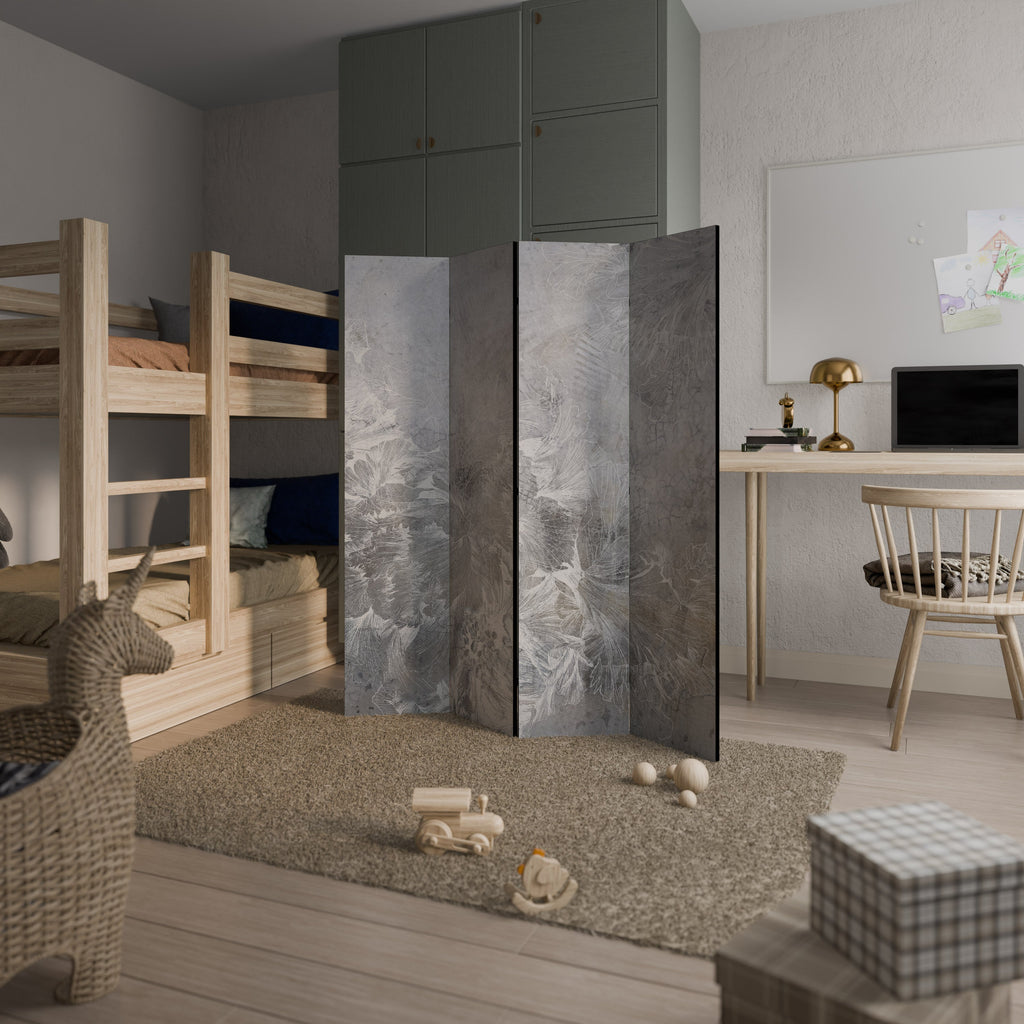 WHITE WHISPER Biombo Decorativo de 4 Painéis