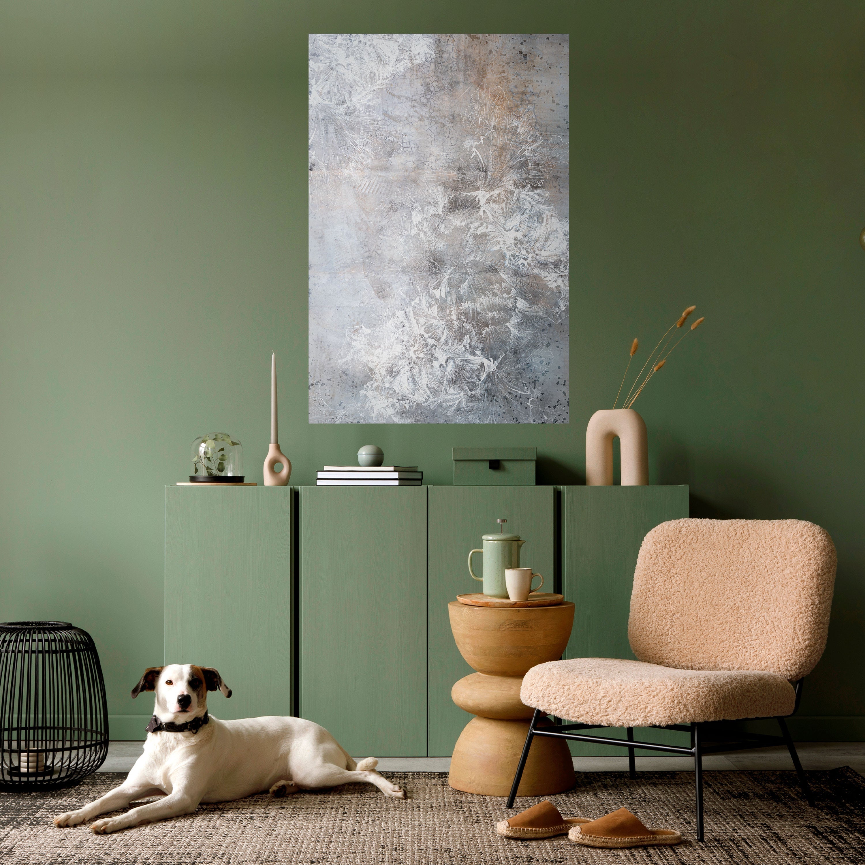 WHITE WHISPER Poster Vertical Autocolante