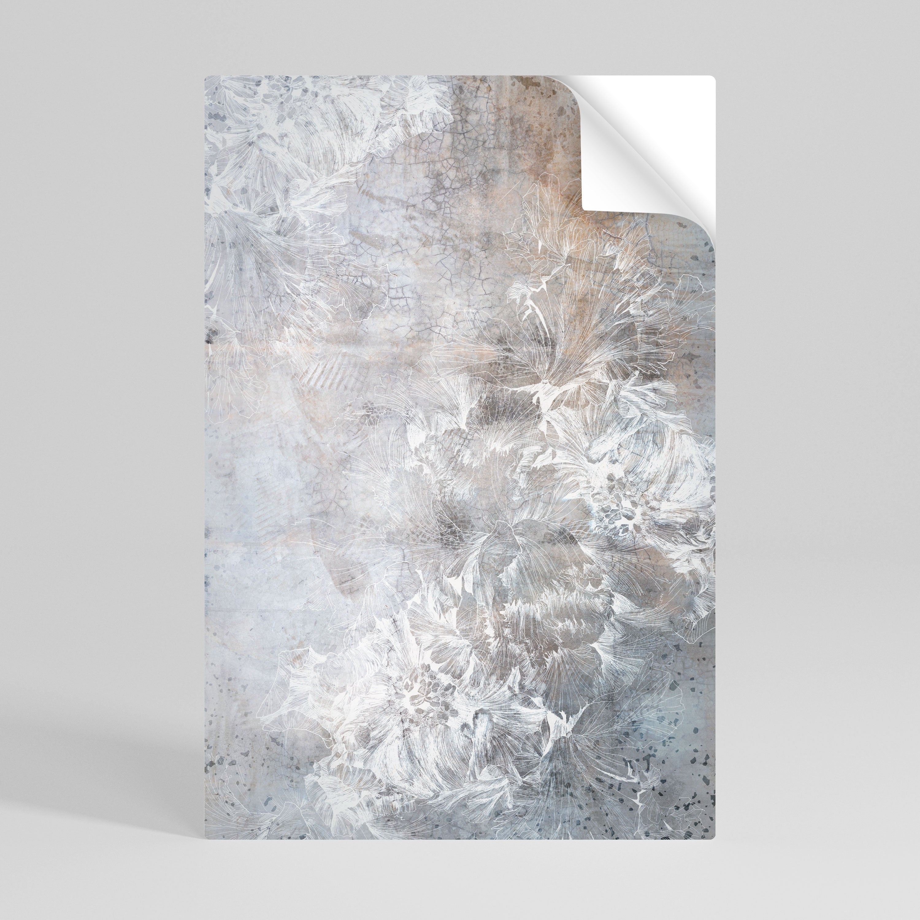 WHITE WHISPER Peel and Stick Vertical Poster