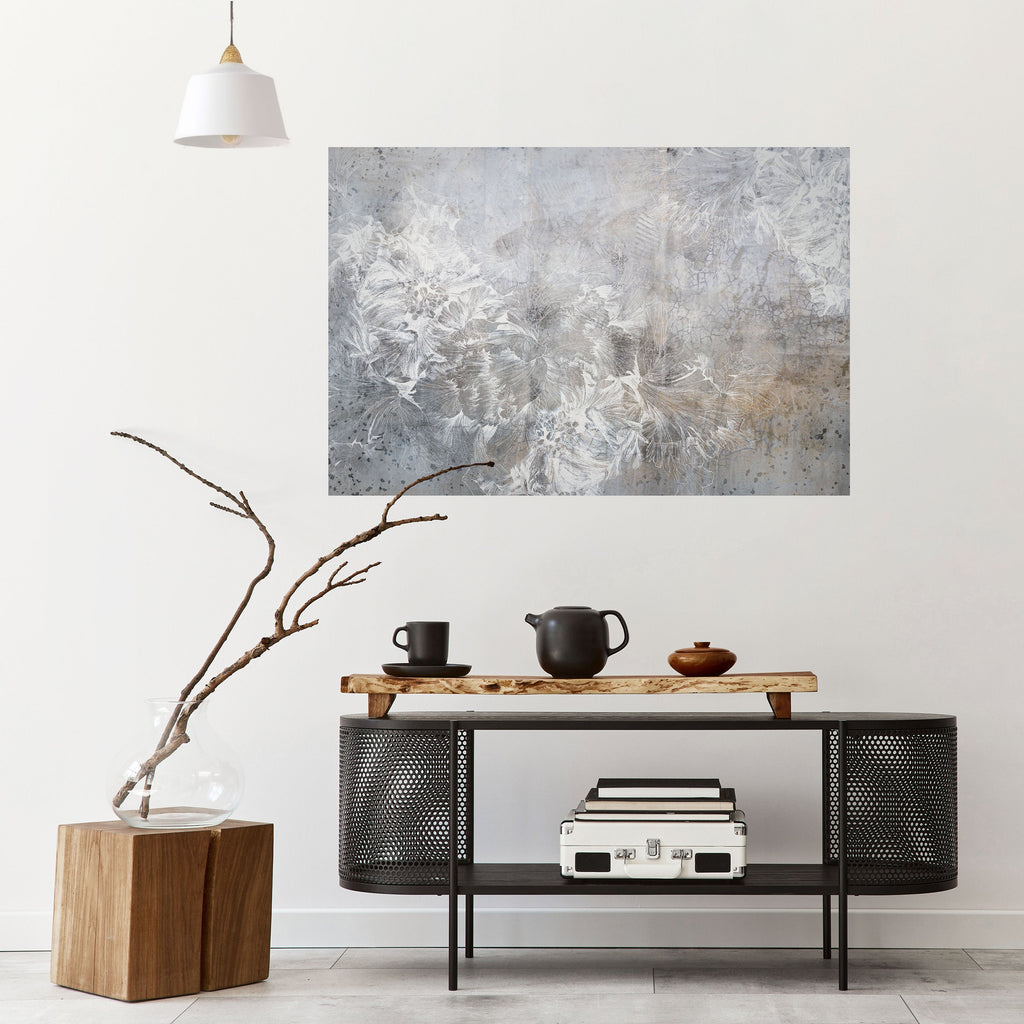 WHITE WHISPER Peel and Stick Horizontal Poster