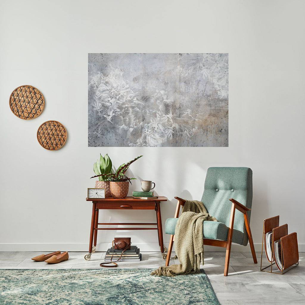 WHITE WHISPER Peel and Stick Horizontal Poster