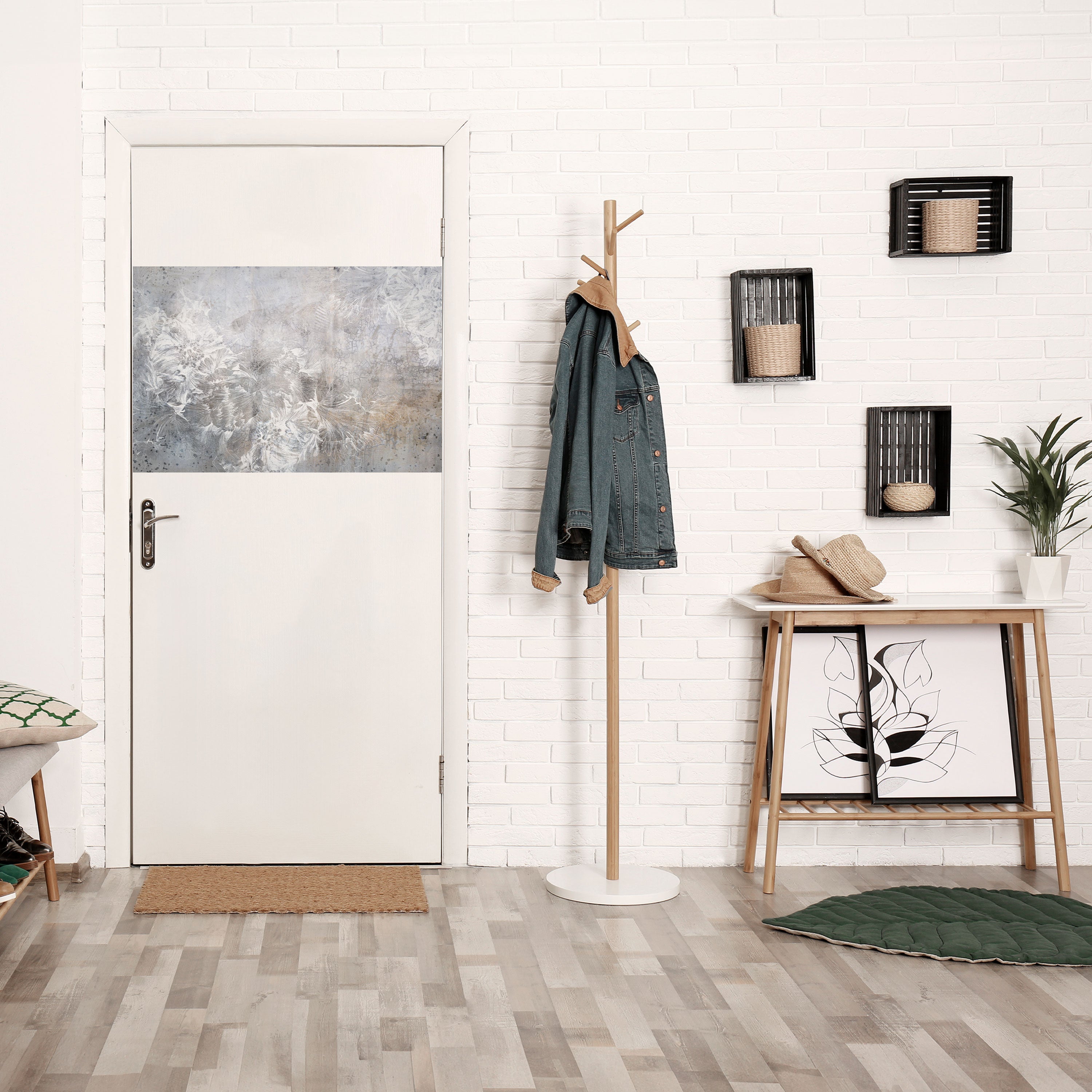 WHITE WHISPER Peel and Stick Horizontal Poster