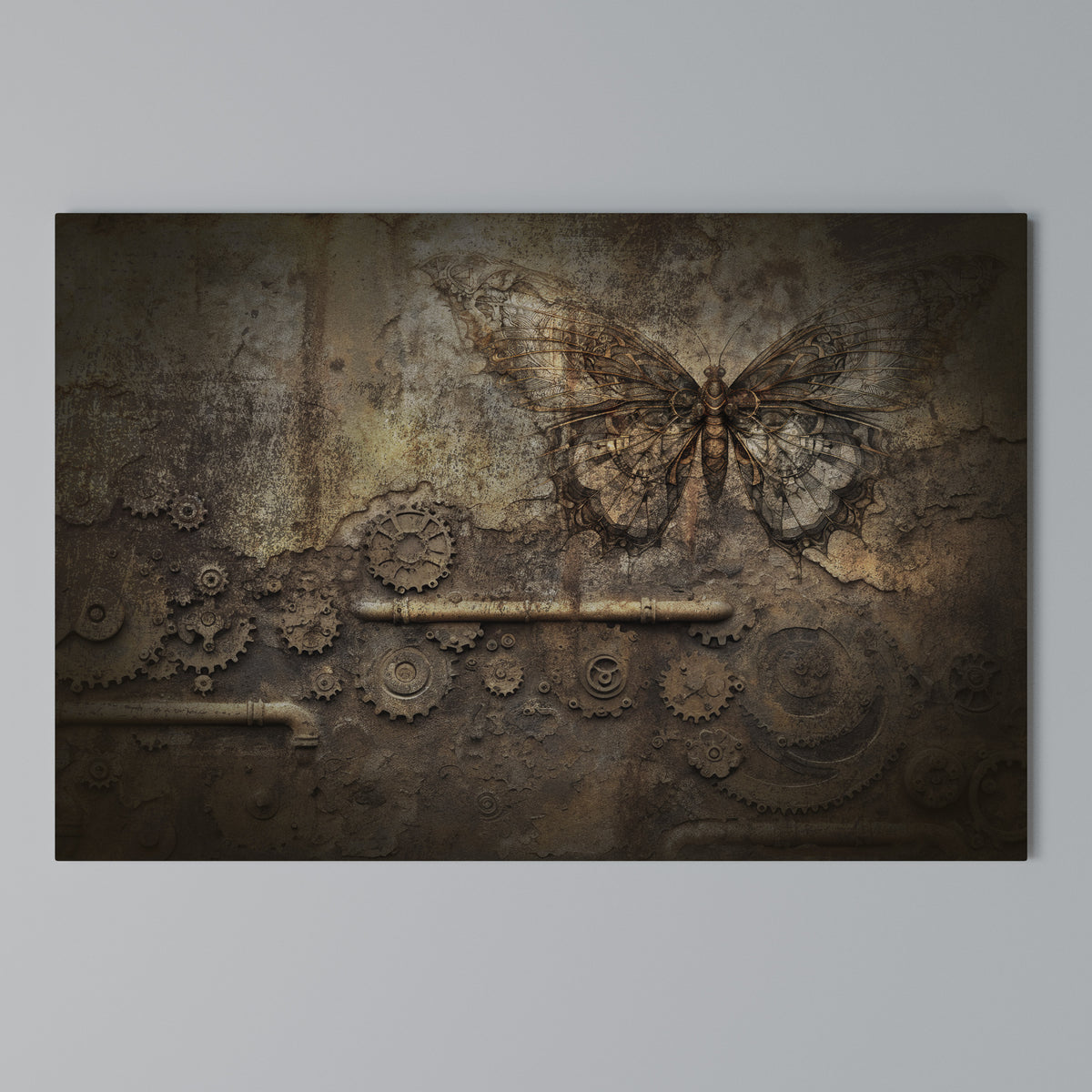 MECHANICAL BUTTERFLY Horizontal Canvas Print
