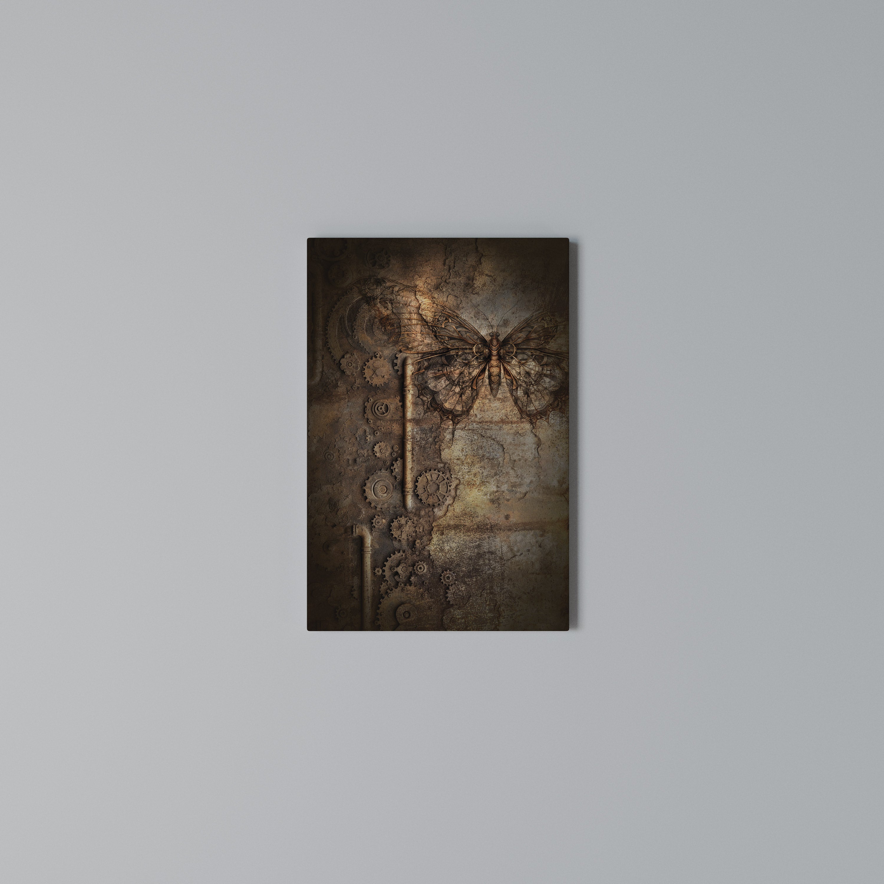MECHANICAL BUTTERFLY Vertical Canvas Print