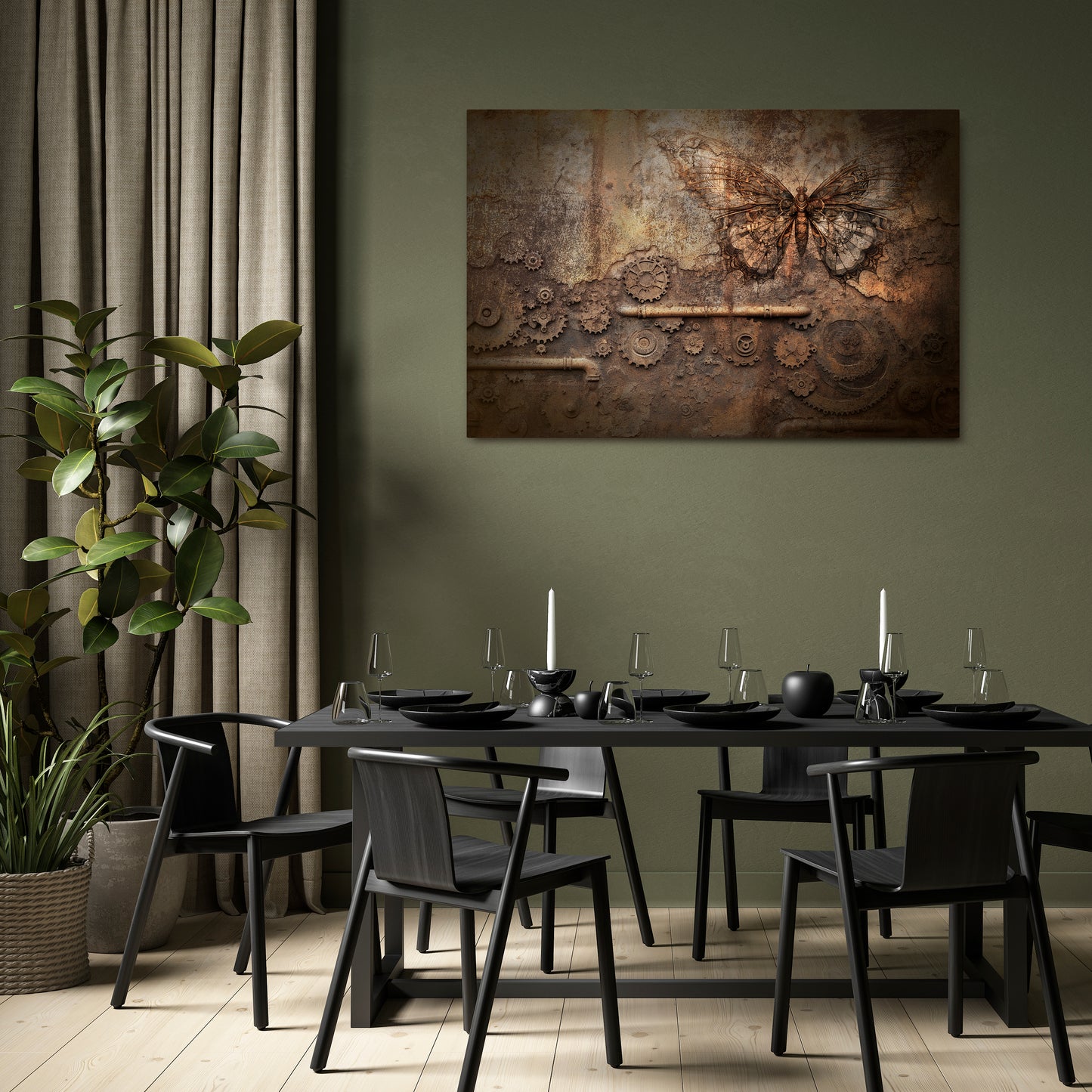 MECHANICAL BUTTERFLY Horizontal Canvas Print