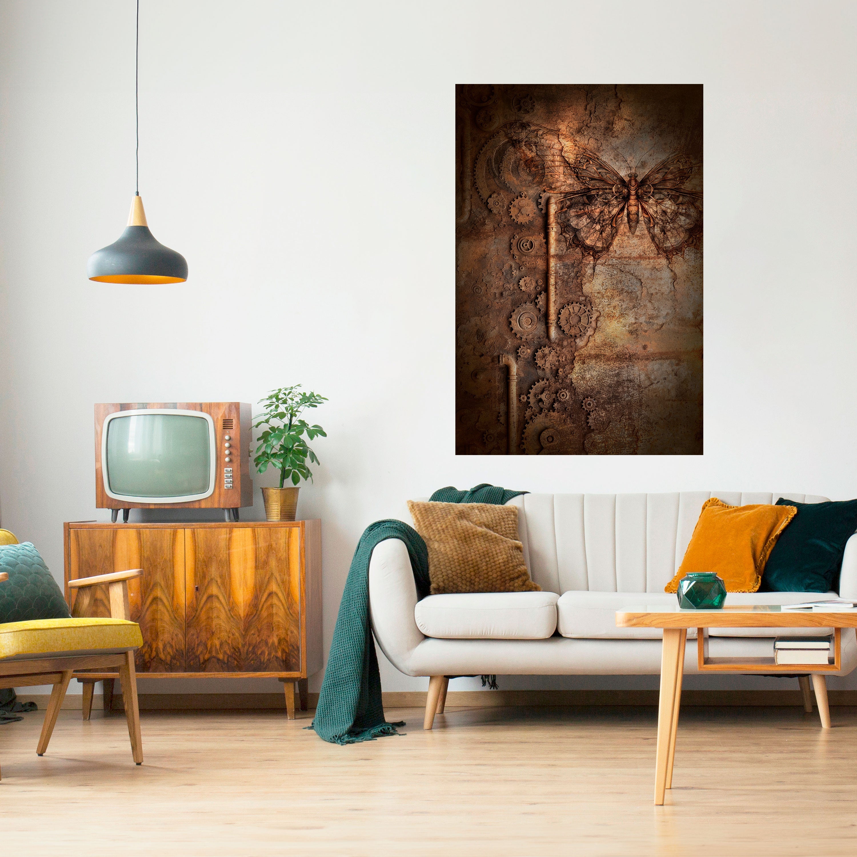 MECHANICAL BUTTERFLY Poster Vertical Autocolante