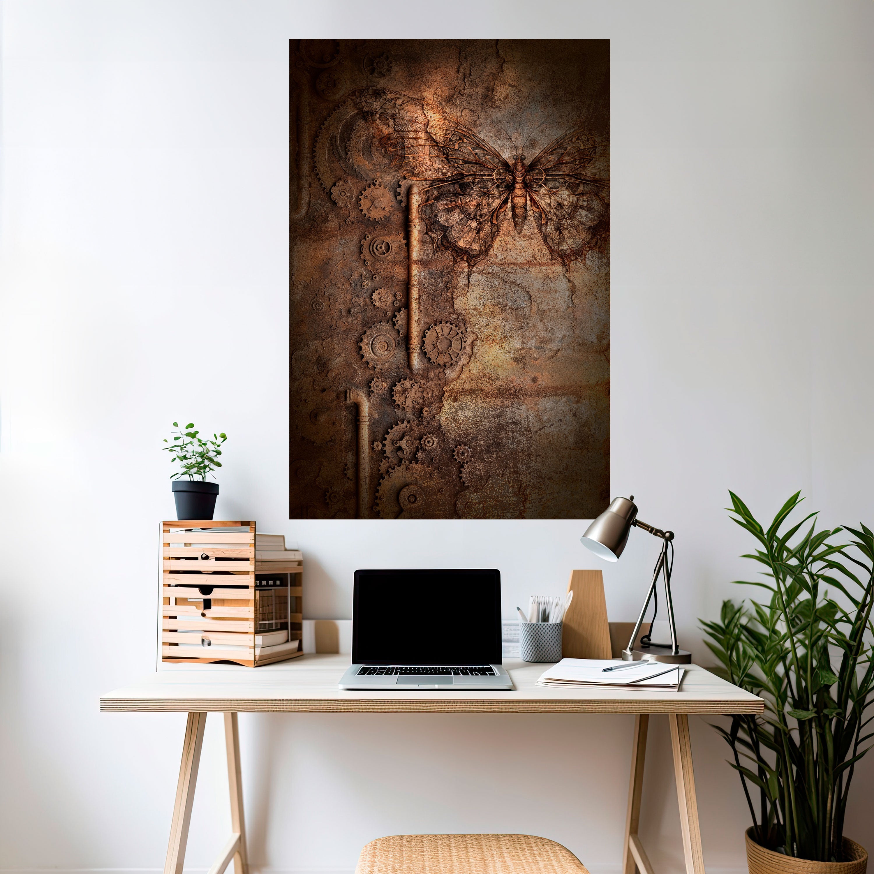 MECHANICAL BUTTERFLY Poster Vertical Autocolante