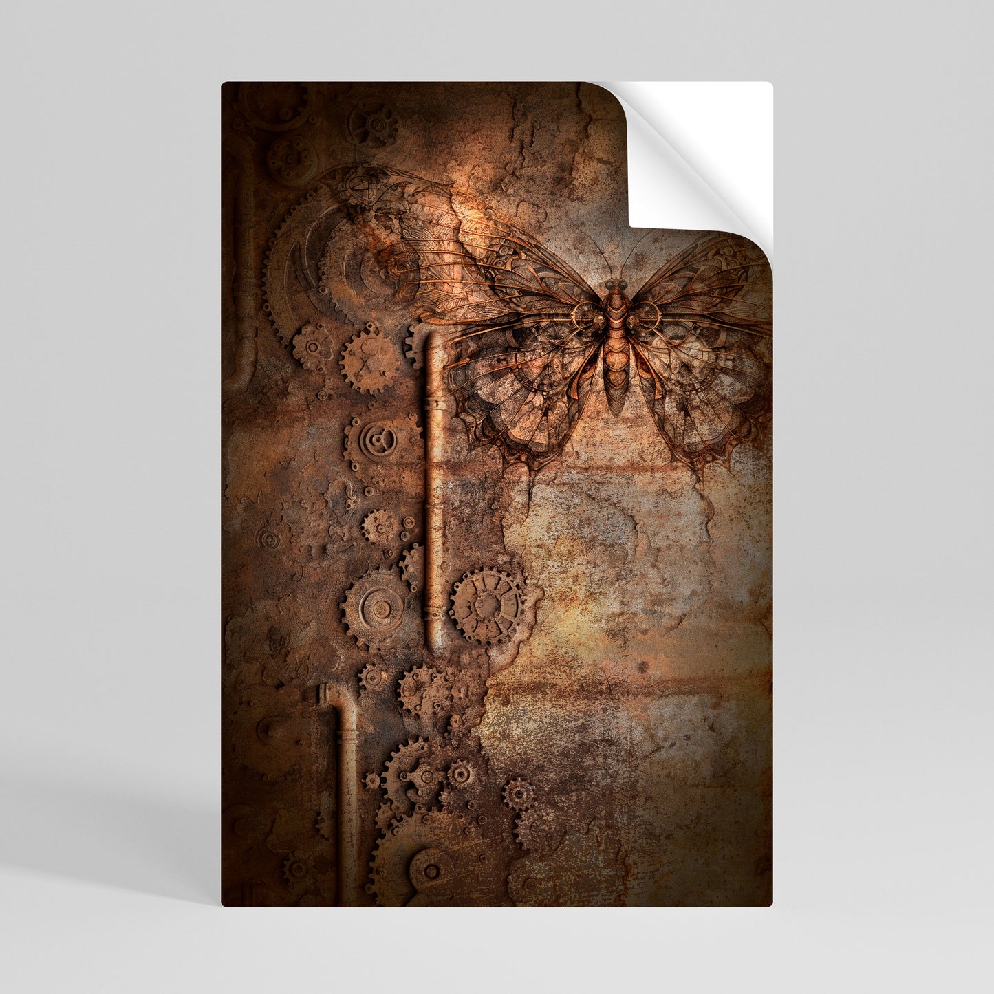 MECHANICAL BUTTERFLY Póster Autocolante Vertical
