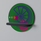VIVID COLORWHEEL Prateleira Redonda Decorativa em Acabamento Preto