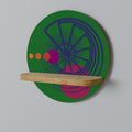 VIVID COLORWHEEL Prateleira Redonda Decorativa em Efeito Carvalho