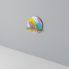 LUMINOUS PARADE Prateleira Redonda Decorativa em Efeito Carvalho