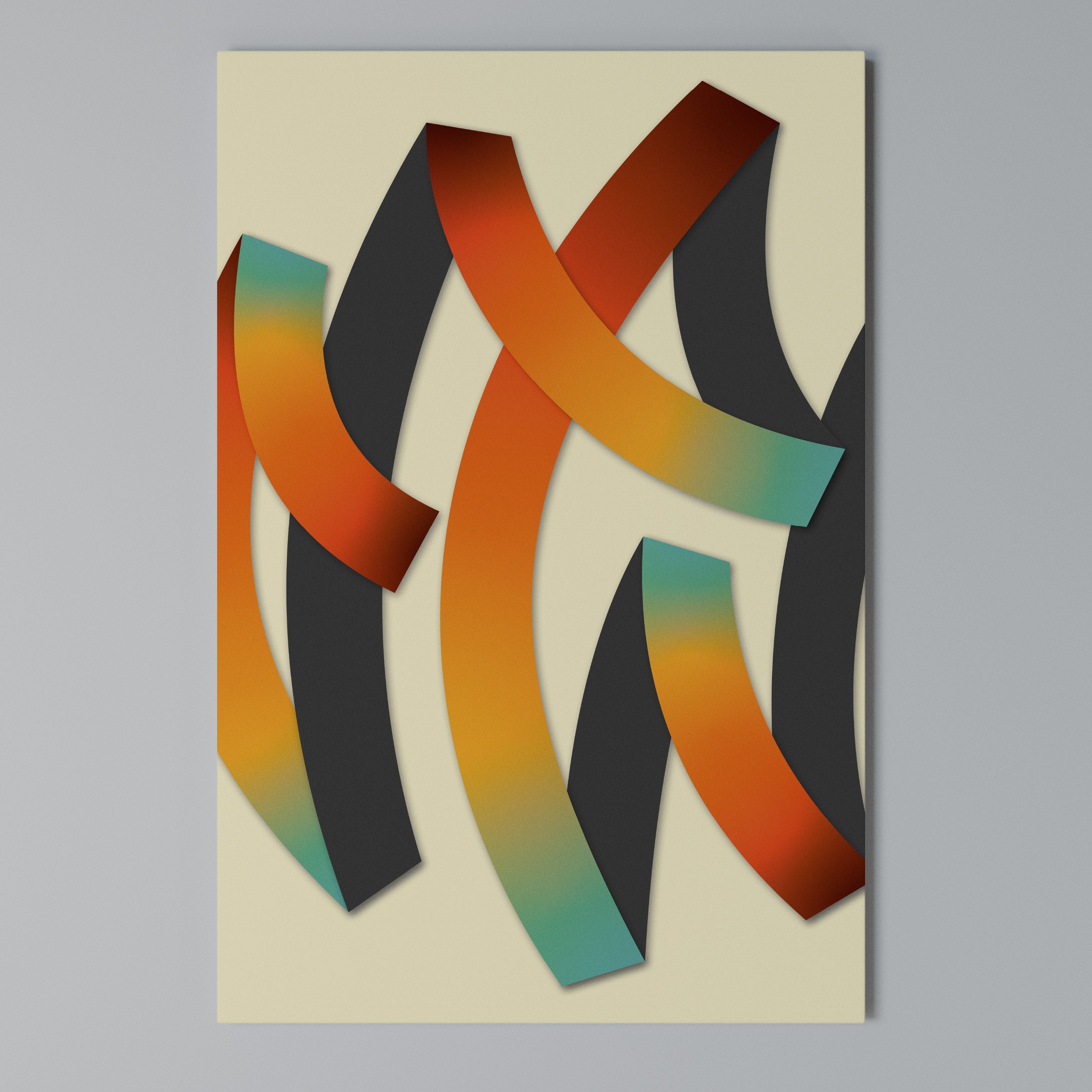 RIBBON REVERIE Vertical Canvas Print