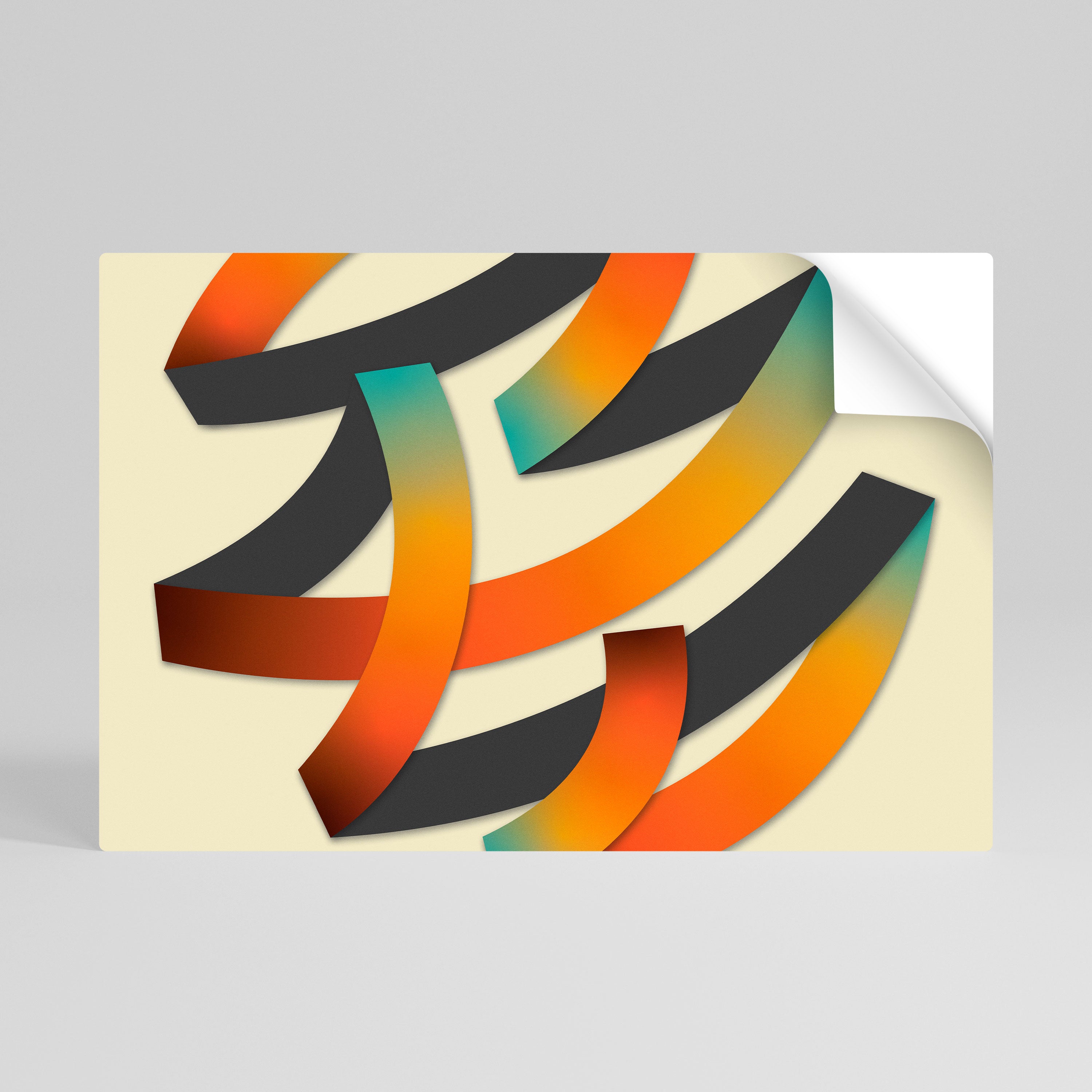 RIBBON REVERIE Póster Autocolante Horizontal