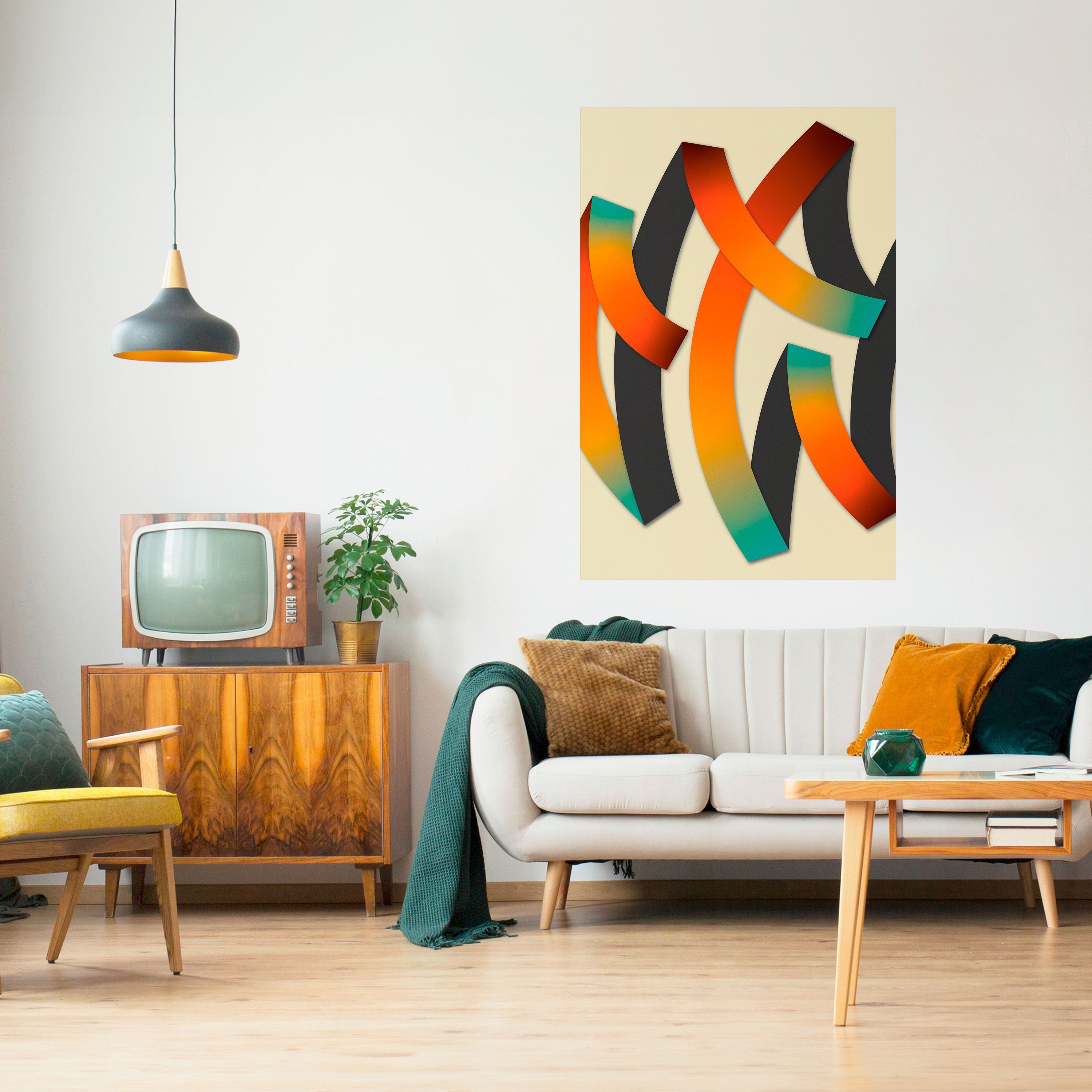 RIBBON REVERIE Peel and Stick Vertical Poster