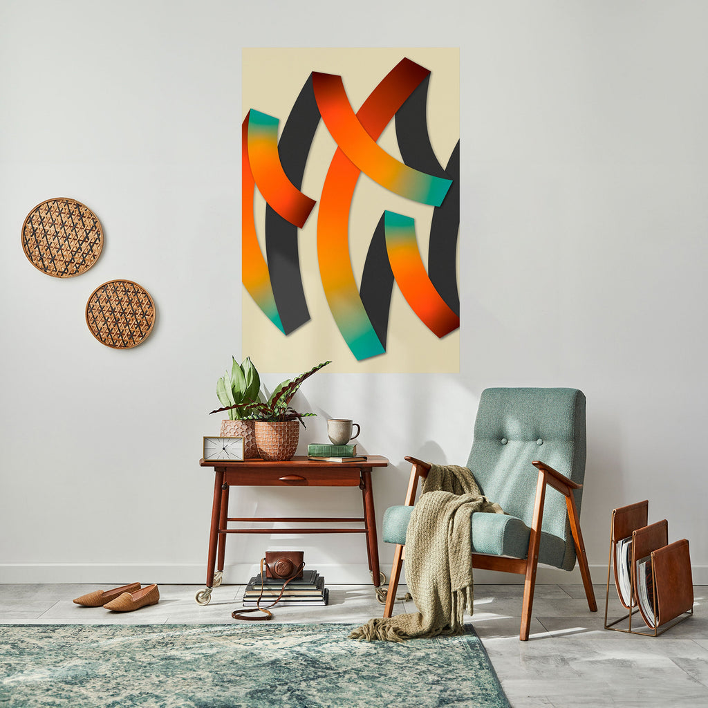 RIBBON REVERIE Peel and Stick Vertical Poster