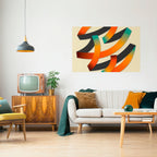 RIBBON REVERIE Peel and Stick Horizontal Poster