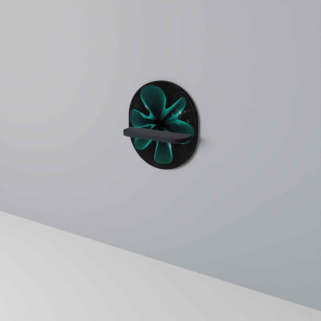 ELECTRIC ILLUSION Prateleira Oval Decorativa em Acabamento Preto