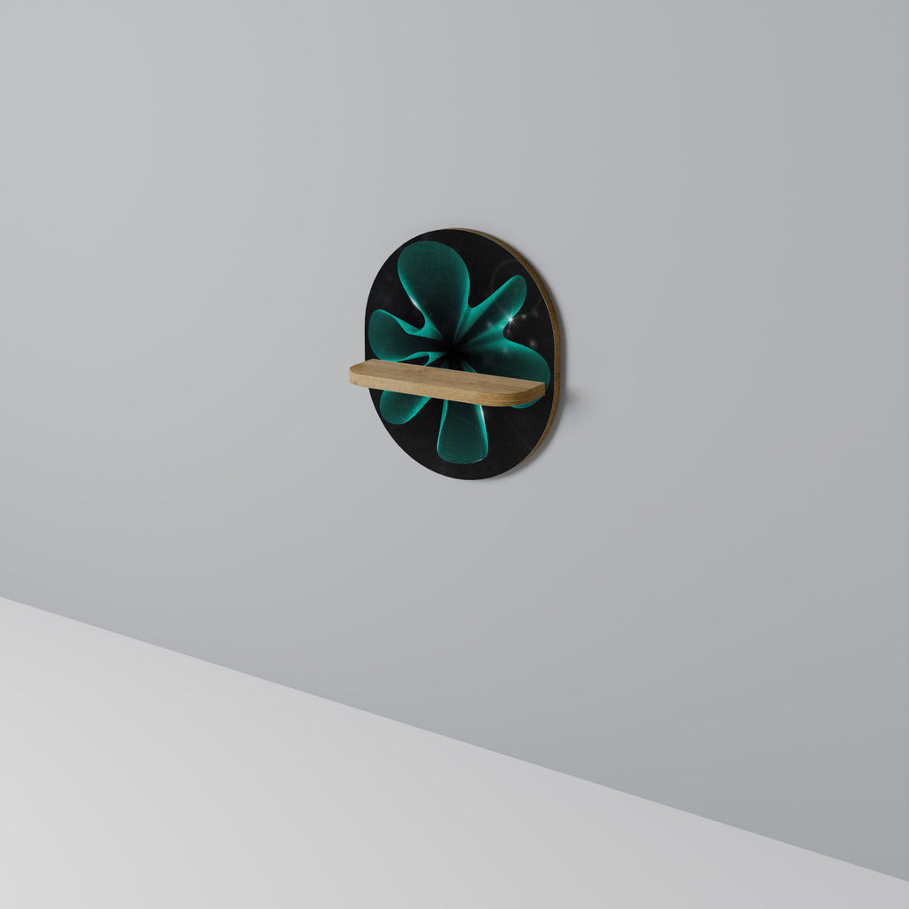 ELECTRIC ILLUSION Prateleira Oval Decorativa em Efeito Carvalho