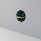 ELECTRIC ILLUSION Prateleira Oval Decorativa em Efeito Carvalho