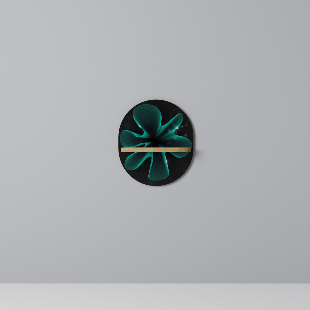 ELECTRIC ILLUSION Prateleira Oval Decorativa em Efeito Carvalho