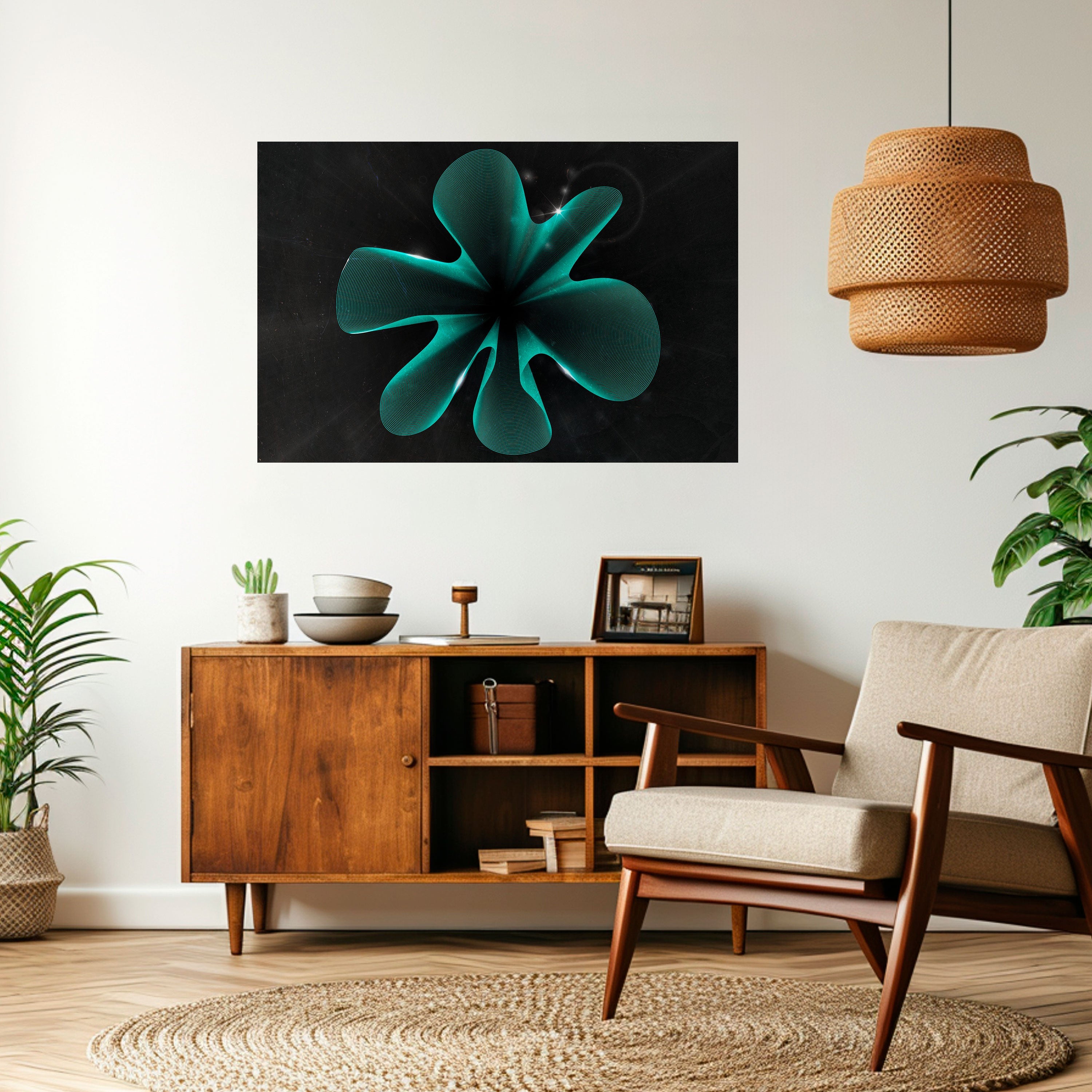 ELECTRIC ILLUSION Peel and Stick Horizontal Poster