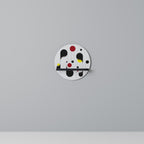 DOT-TO-DOT LULLABY Round Art Shelf In Black Finish