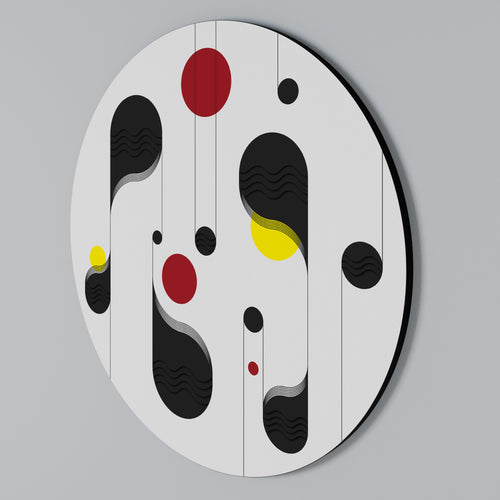 DOT-TO-DOT LULLABY Round Wall Art