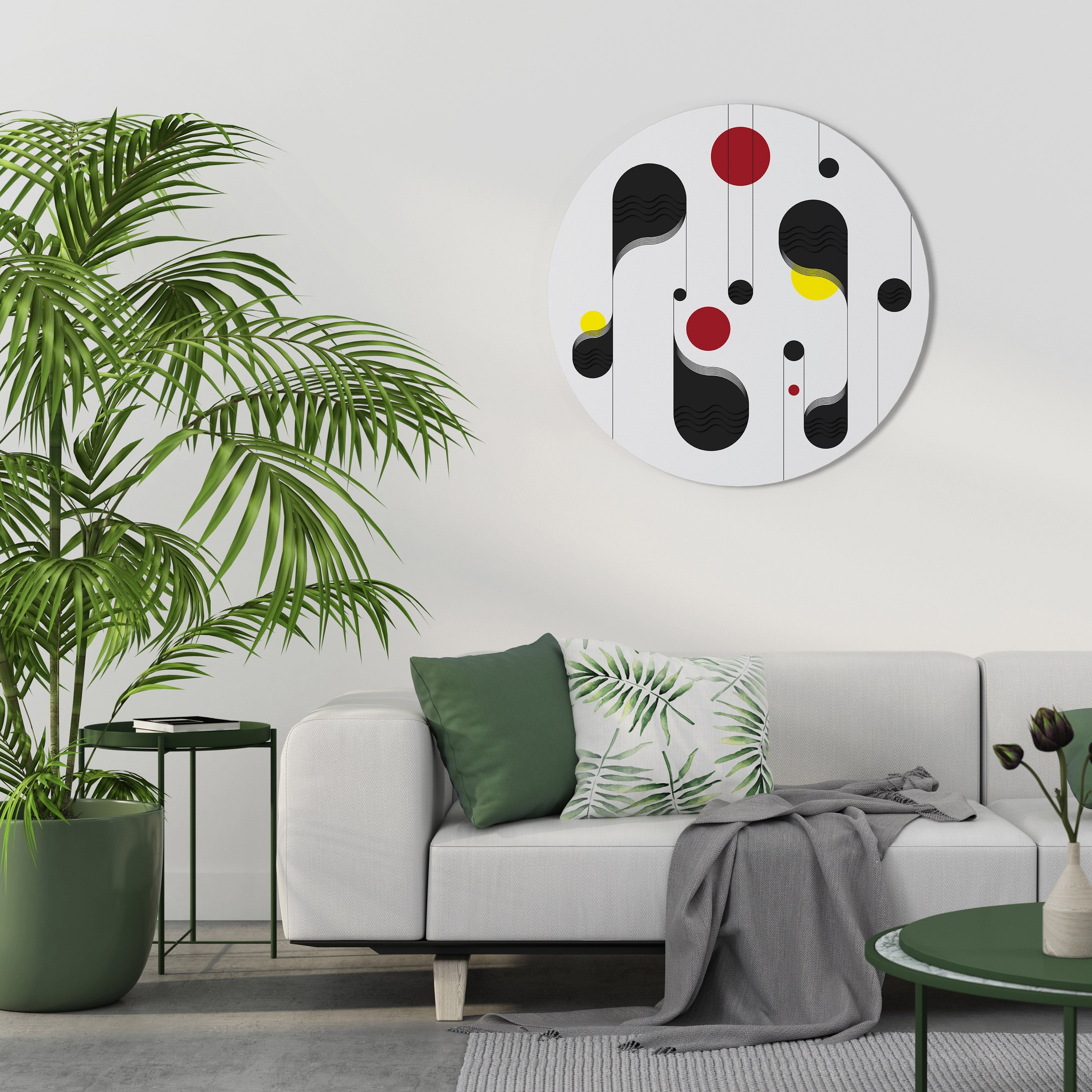 DOT-TO-DOT LULLABY Quadro Redondo Decorativo