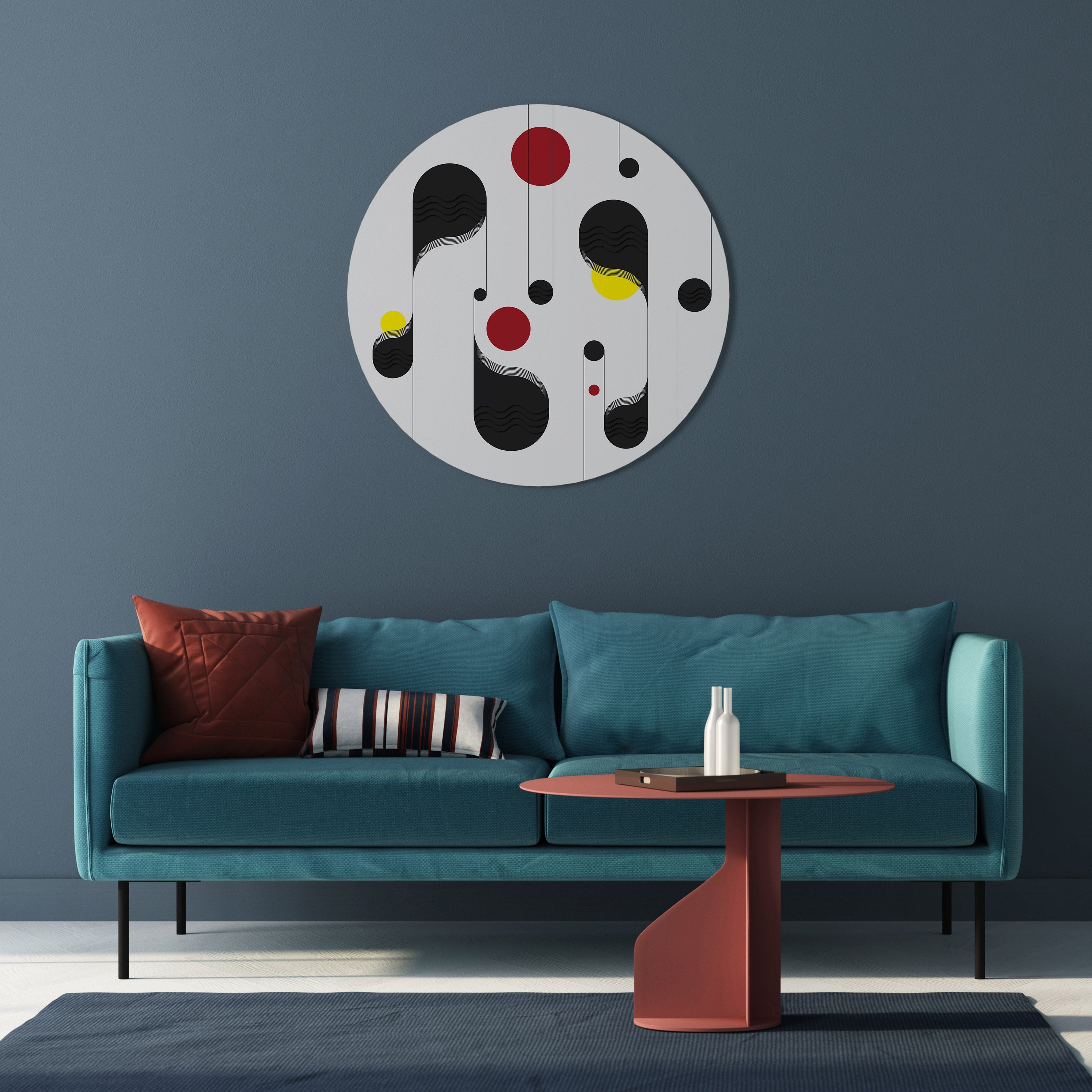 DOT-TO-DOT LULLABY Quadro Redondo Decorativo