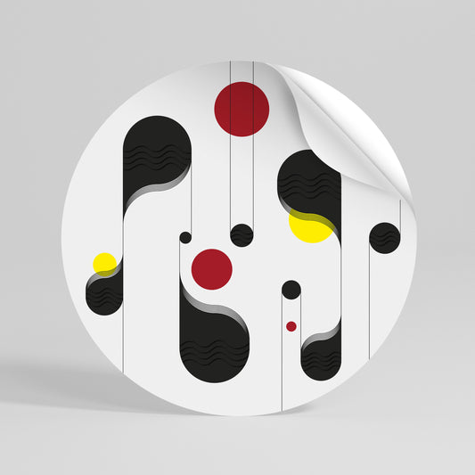DOT-TO-DOT LULLABY Autocolante Redondo Removível