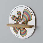 NOSTALGIC ECHOES [ENG] Prateleira Oval Decorativa em Efeito Carvalho