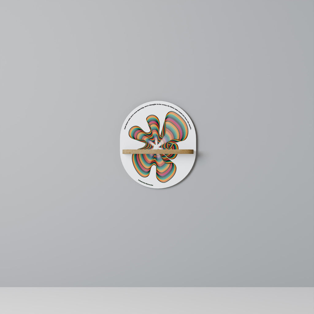 NOSTALGIC ECHOES [ENG] Prateleira Oval Decorativa em Efeito Carvalho