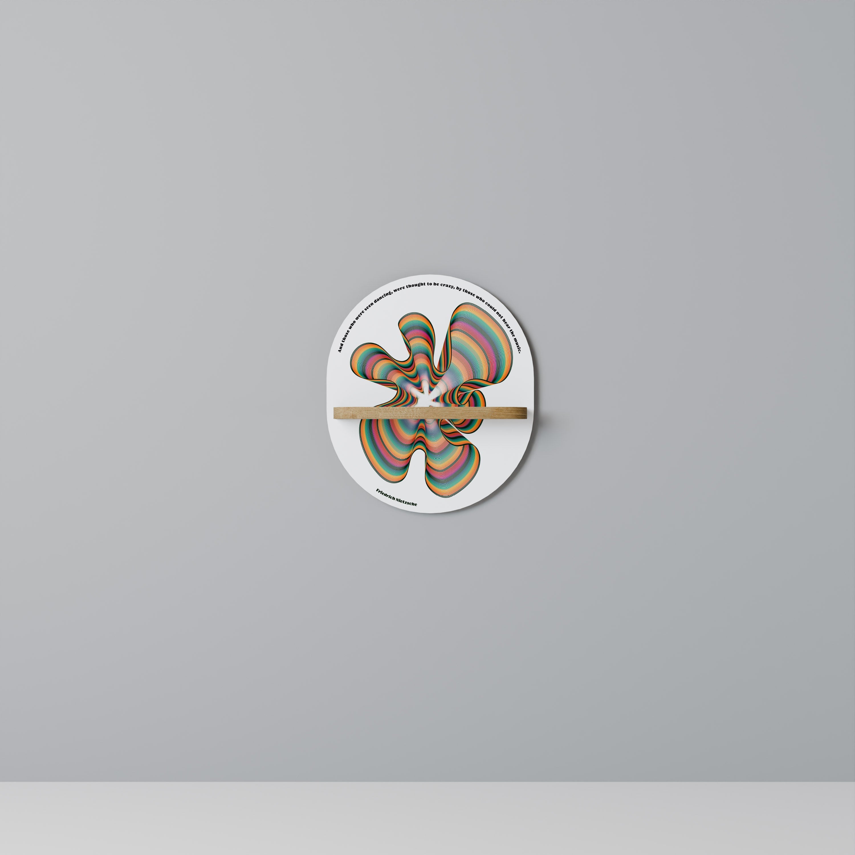 NOSTALGIC ECHOES [ENG] Prateleira Oval Decorativa em Efeito Carvalho