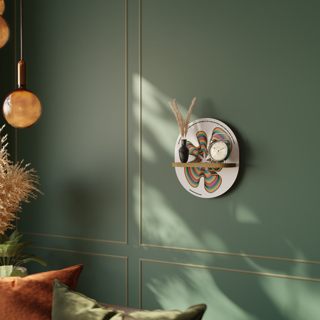 NOSTALGIC ECHOES [ENG] Prateleira Oval Decorativa em Efeito Carvalho