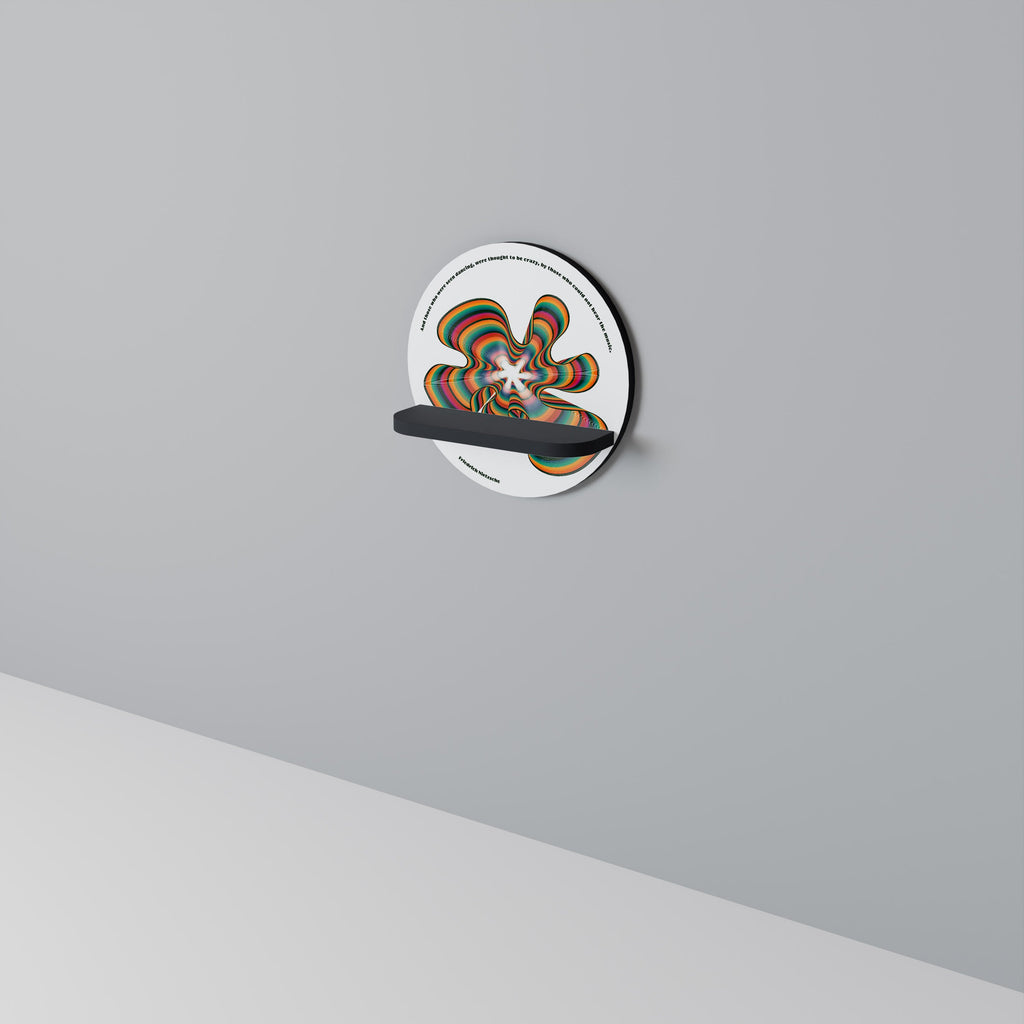 NOSTALGIC ECHOES [ENG] Prateleira Redonda Decorativa em Acabamento Preto