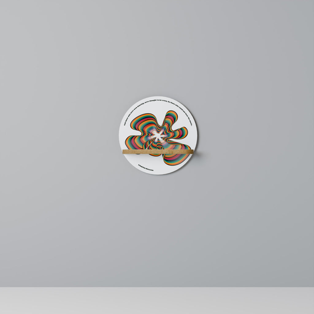 NOSTALGIC ECHOES [ENG] Prateleira Redonda Decorativa em Efeito Carvalho